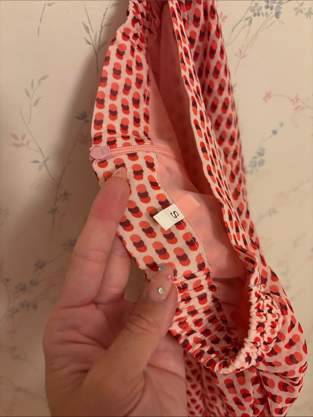 Pink Geometric Short-Sleeve Maxi Skirt and Crop Top - Picture 9 of 9